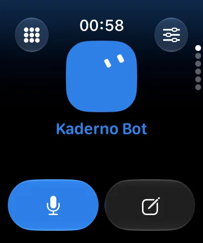 O Kaderno no Apple Watch, pronto para ouvir